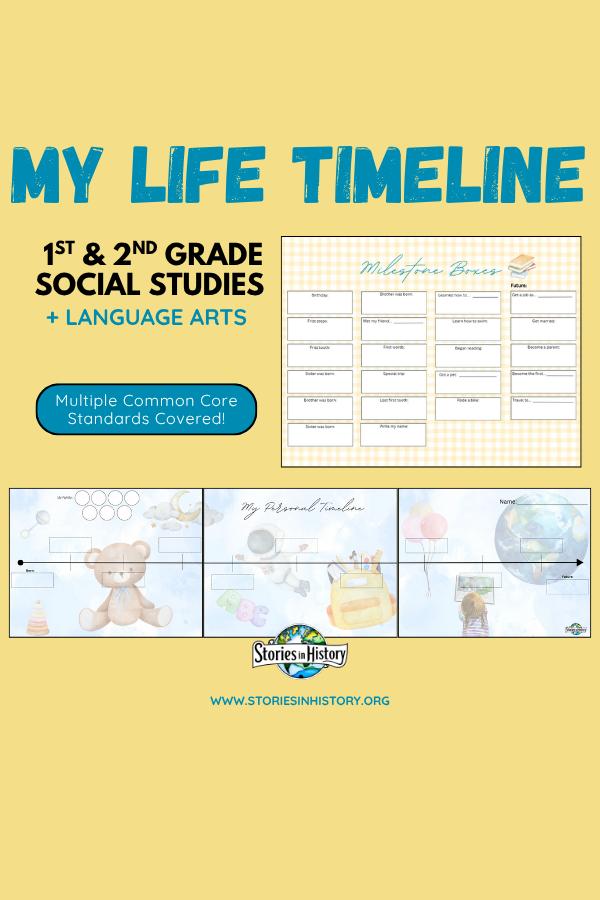 My Life Timeline- Cut & Paste Family History Project for 1st & 2nd Grade