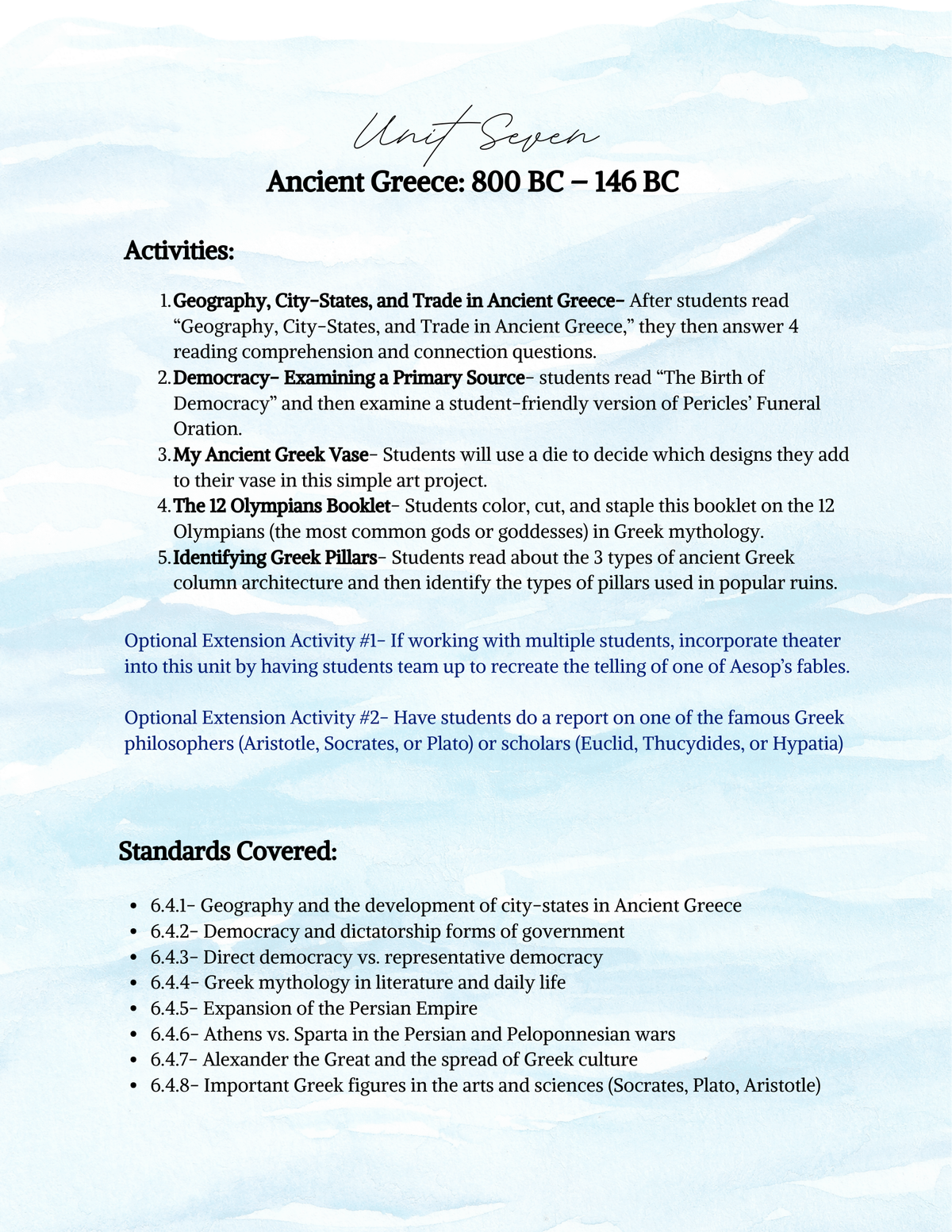 Full-Year Ancient Civilizations Curriculum- PRINTED + Digital