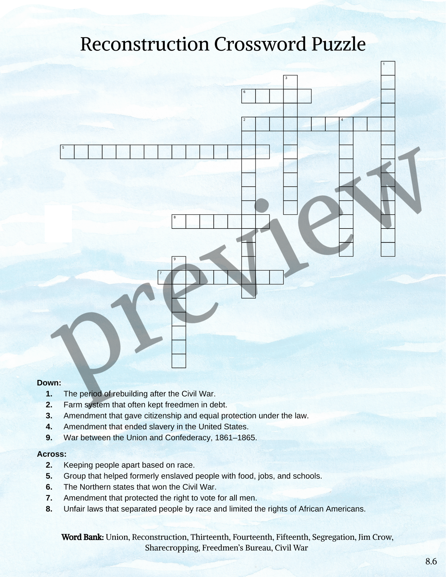 Civil War & Reconstruction Activity Bundle for 3rd–5th Grade