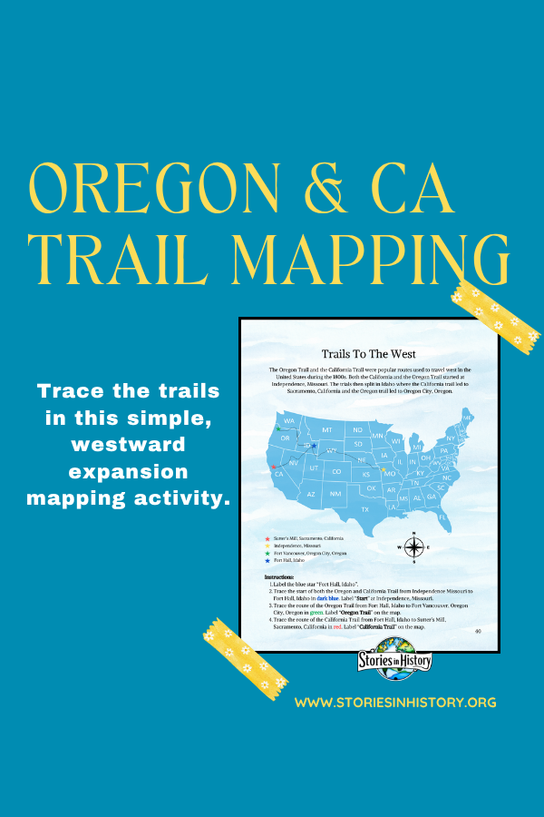 Oregon and California Trail Mapping Worksheet (California History)