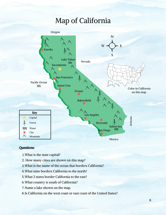Full Year California History Curriculum- PRINTED + Digital