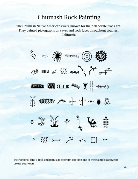 Native American Pictograph Rock Painting (California History)