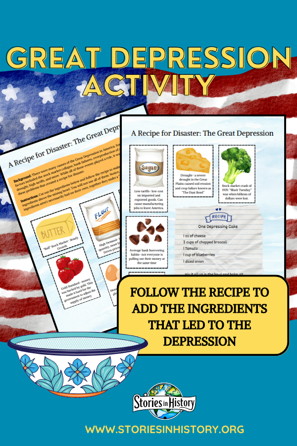 Great Depression Recipe Activity | Causes of the Great Depression Cut & Paste Project (Grades 5–9)