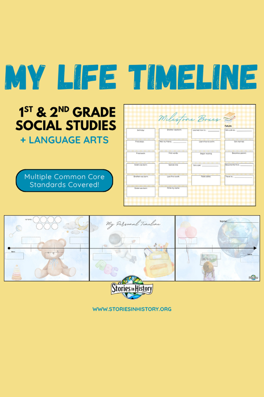 My Life Timeline- Cut & Paste Family History Project for 1st & 2nd Grade