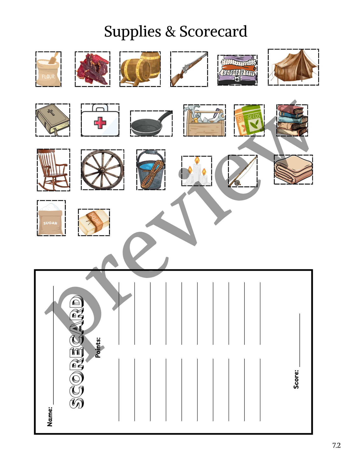 Covered Wagon Game- Oregon Trail & Westward Expansion Activity for 3rd–5th Grade