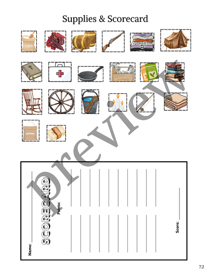 Covered Wagon Game- Oregon Trail & Westward Expansion Activity for 3rd–5th Grade