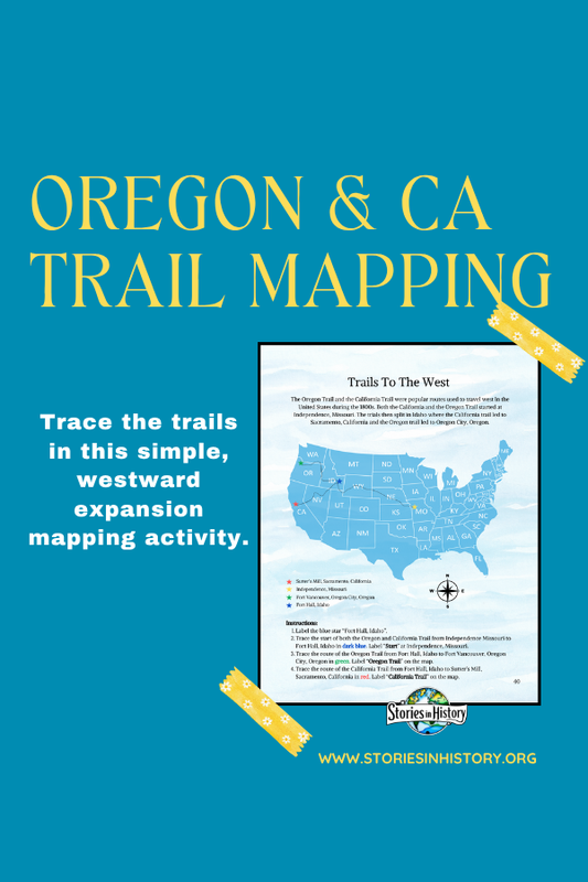 Oregon and California Trail Mapping Worksheet (California History)