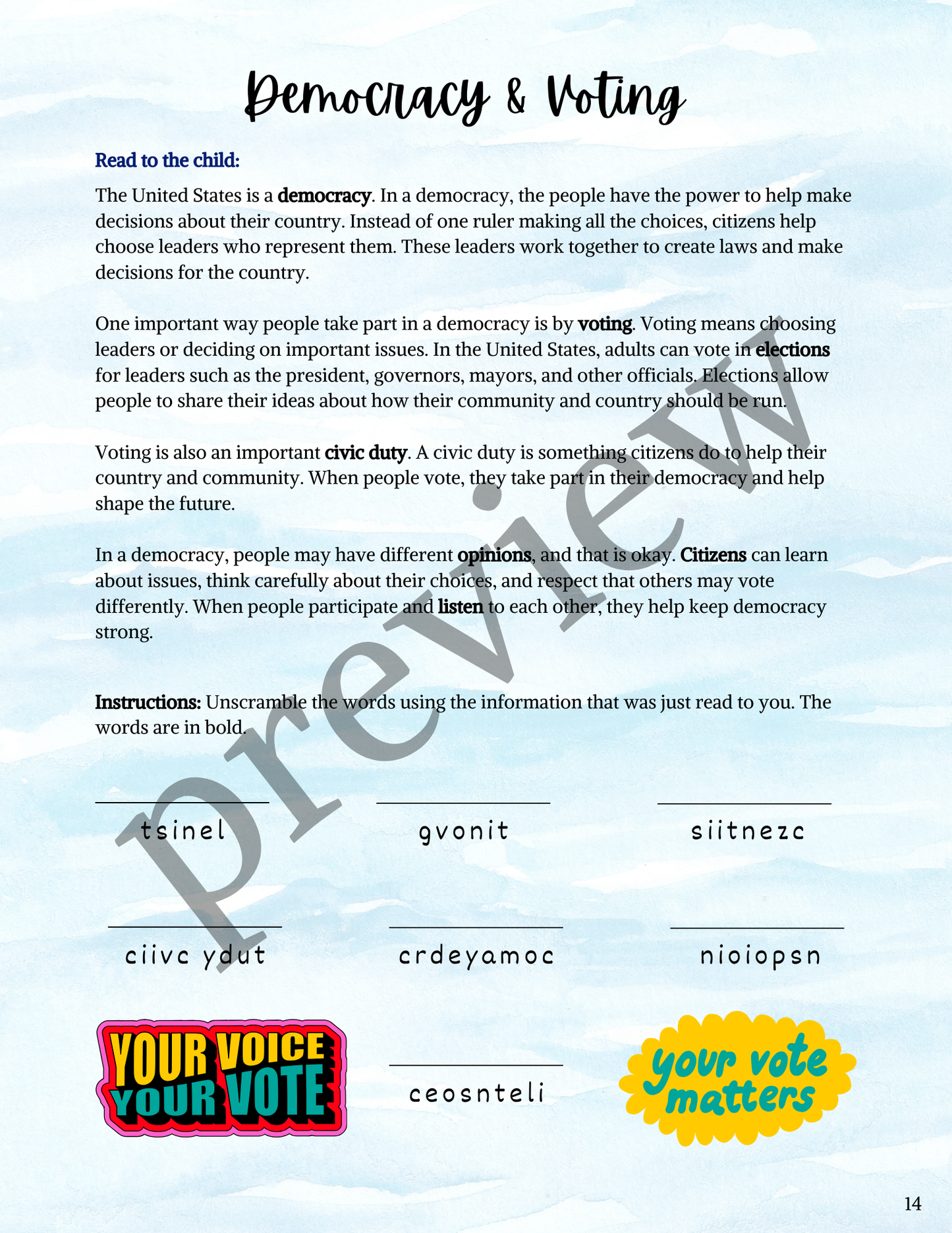 My World, My Story Extension Pack- PRINTED