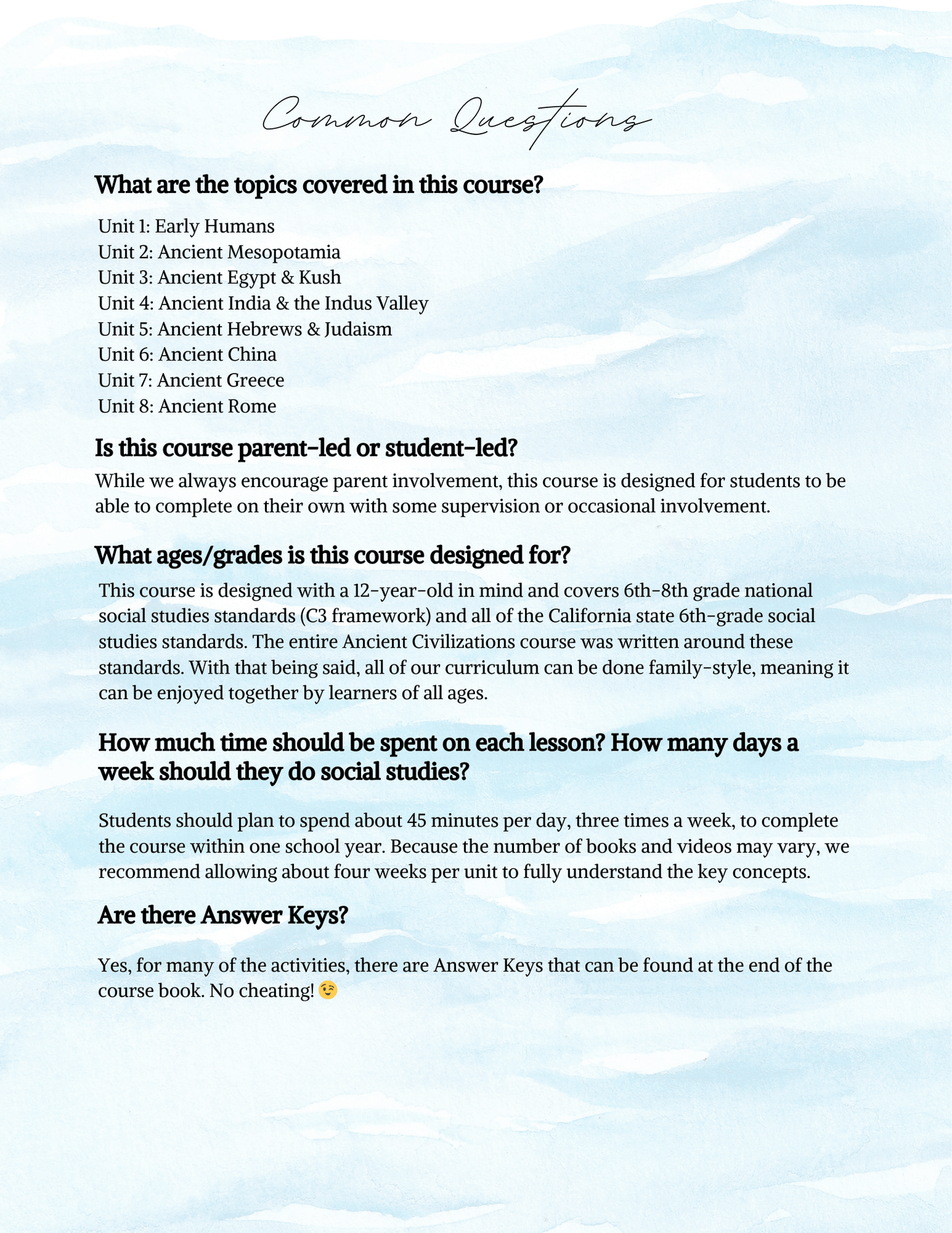 Full-Year Ancient Civilizations Curriculum- DIGITAL DOWNLOAD