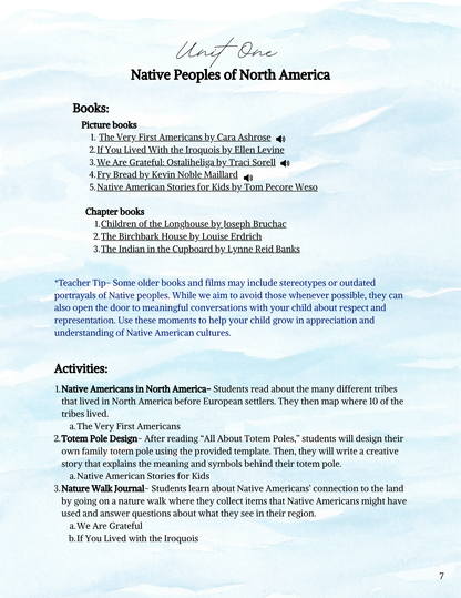 Full Year Early American History Curriculum- DIGITAL DOWNLOAD ONLY