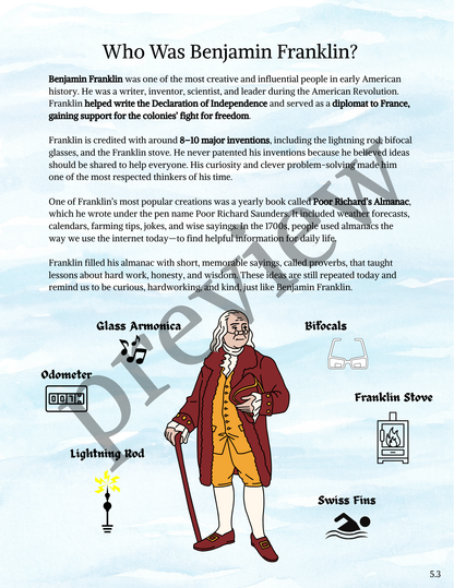 Full Year Early American History Curriculum- PRINTED + Digital