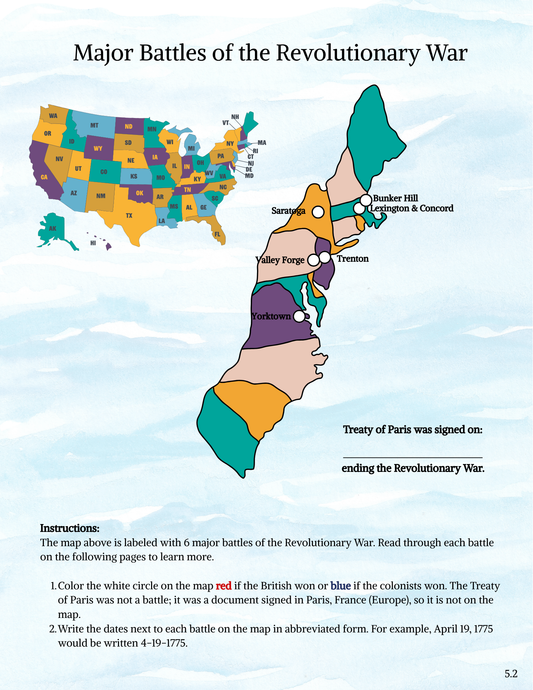 Full Year Early American History Curriculum- DIGITAL DOWNLOAD ONLY