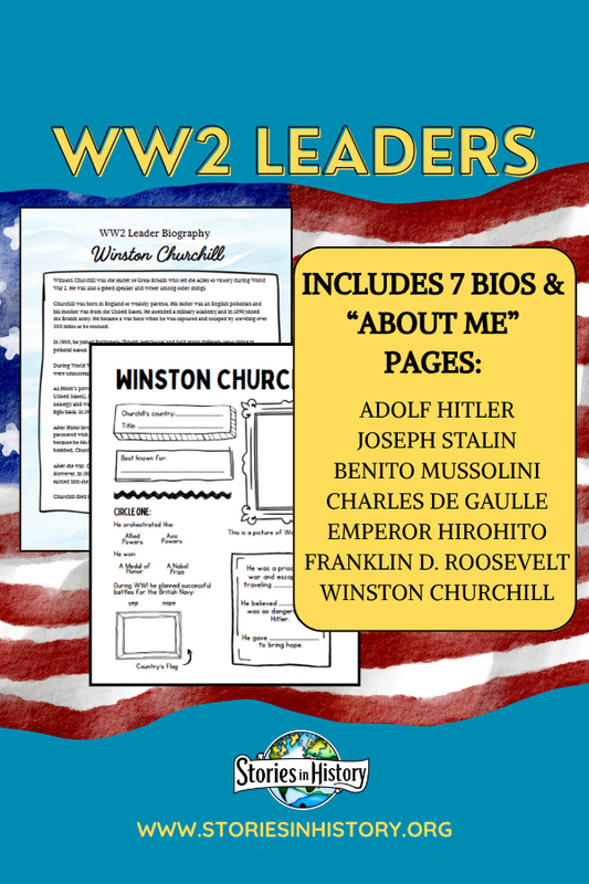 World War 2 Leaders Biography & ‘About Me’ Activity | WWII History Reading & Comprehension