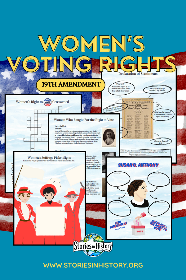 Women's Voting Rights- 19th Amendment Worksheets for Kids – Stories in ...
