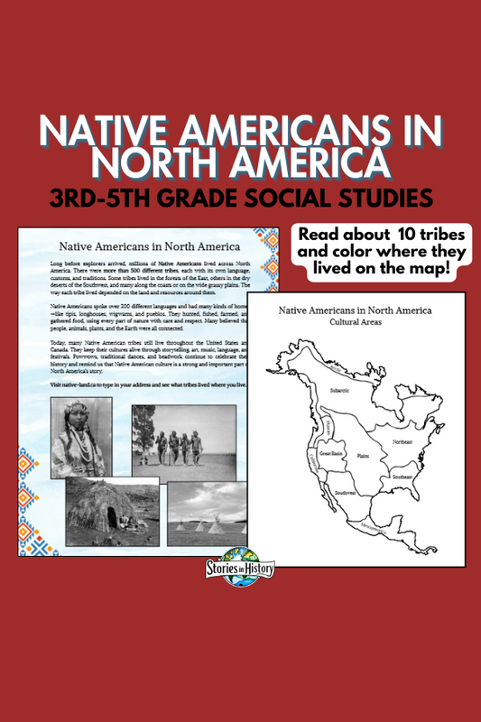 Native American Tribes & Regions Map Activity | Grades 3–5