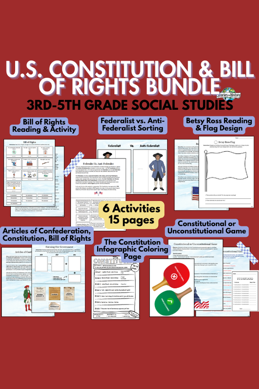 U.S. Constitution & Bill of Rights Activity Bundle- 3rd–5th Grade Social Studies
