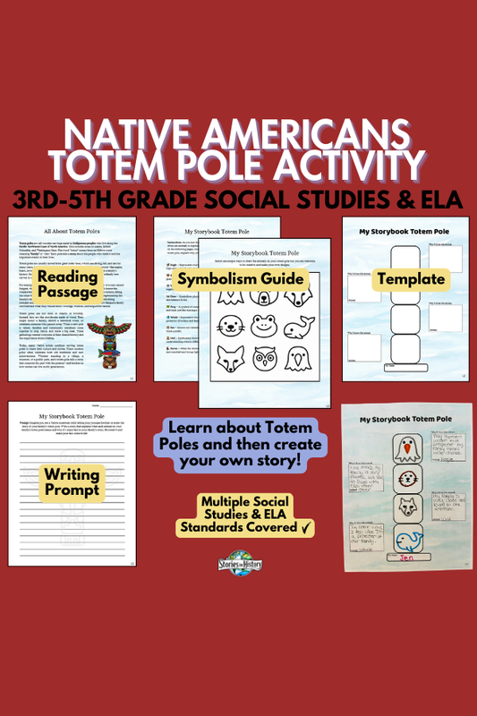 Storybook Totem Pole Activity | Native American Cultures | 3rd–5th Grade