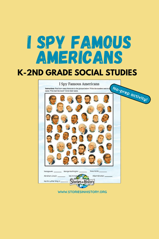 I Spy Famous Americans Activity- Presidents Day & U.S. History (K–2)